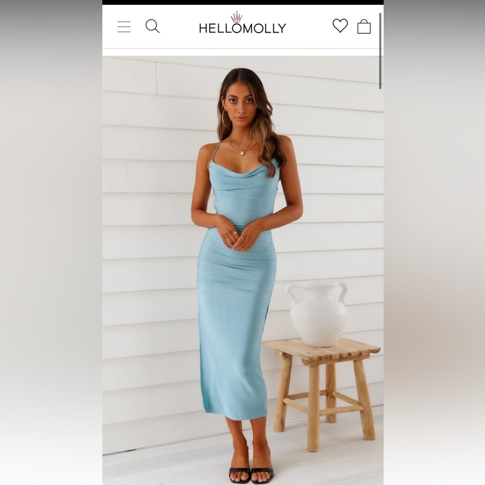 Hello molly PARTY LOVER MIDI DRESS AQUA